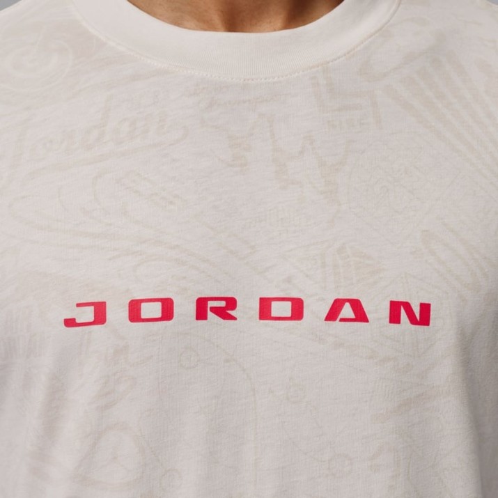 Мужская футболка Nike Jordan Brooklyn Phantom/University Red, s.2XL