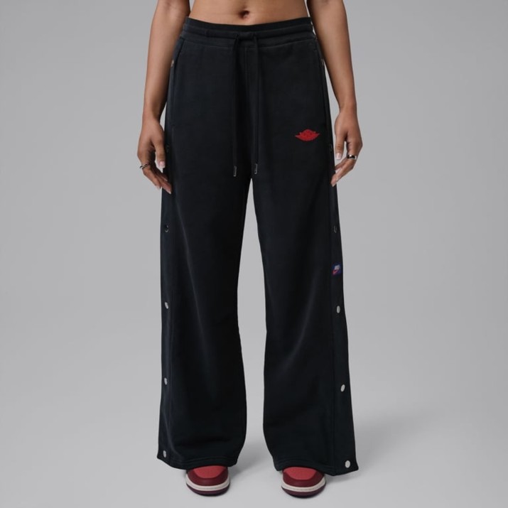 Женские спортивные штаны Nike Flight Fleece French Terry Black/University Red, s.L