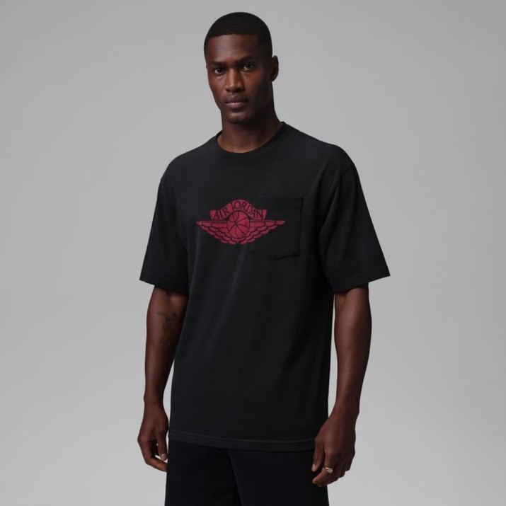 Мужская футболка Nike Flight Essentials Black/University Red, s.S