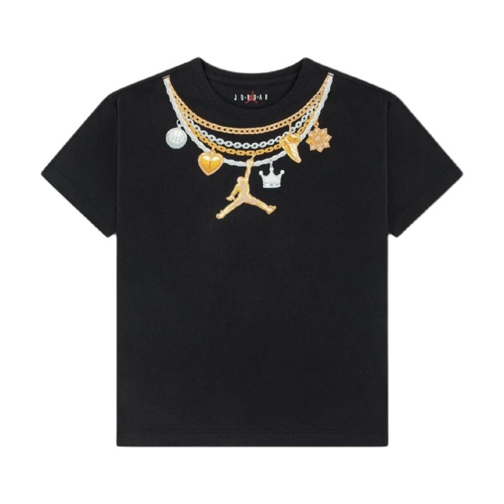 Tricou pentru copii Nike G Charm Necklace Black, s.12/13 years