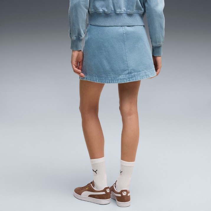 Юбка Puma Future.Puma.Archive Washed Twill Skirt Cool Blue, s.L