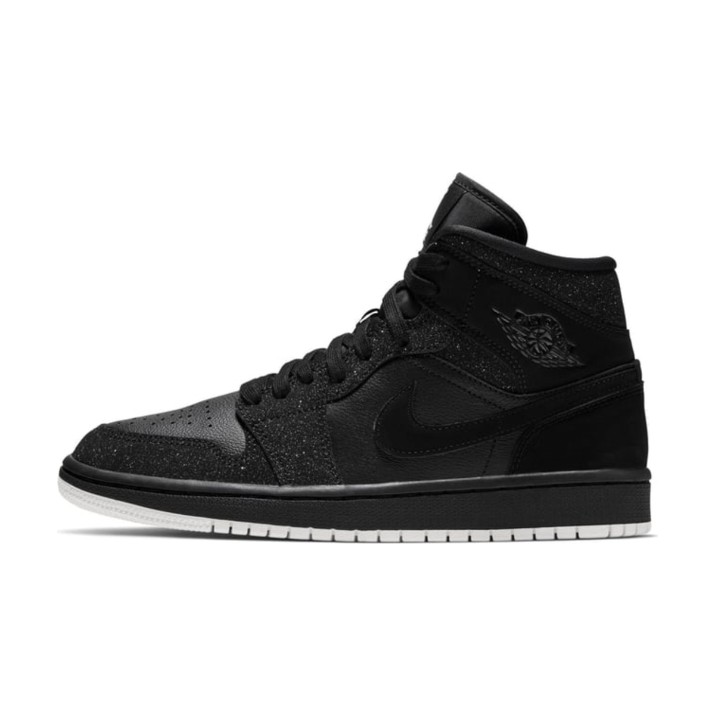 Bocanci pentru dame Nike Air Jordan 1 Mid Black/White/Phantom, s.38.5