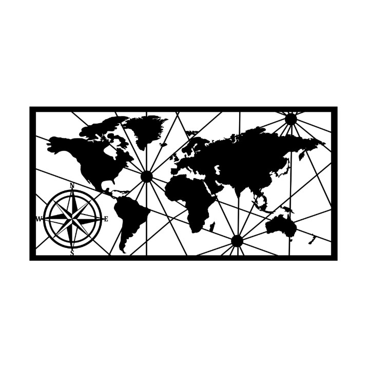 Декоративное панно Wallity World Map Large 2