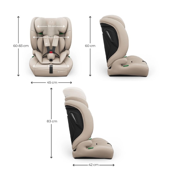 Scaun auto pentru copii Kinderkraft Comfort Up 2 Plus i-Size Beige (KCCOUP02BEGPL00)