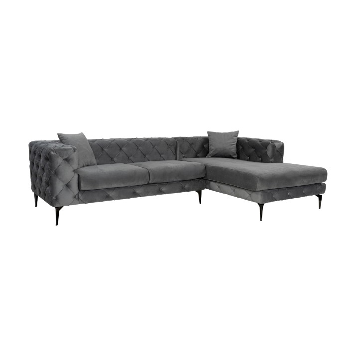 Угловой диван Atelier Del Sofa Como Eco Right Anthracite Black