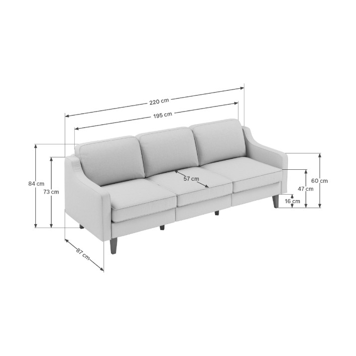 Canapea Atelier Del Sofa Robin Extra 3 Sunflower Walnut