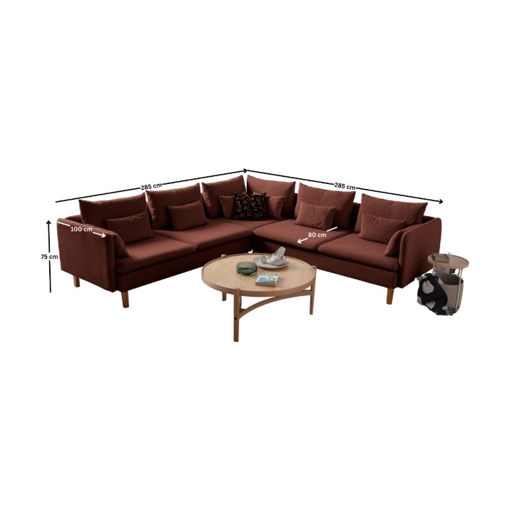 Угловой диван Atelier Del Sofa Flexy L Tile Red