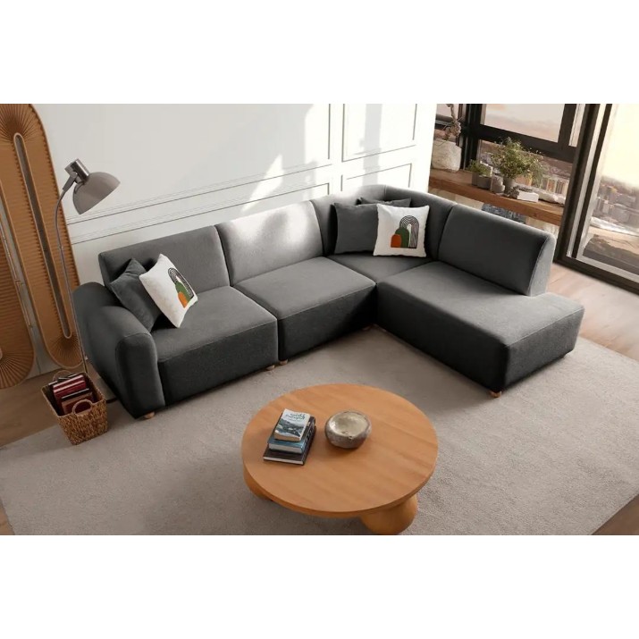 Canapea de colț Atelier Del Sofa S-Loft Right Anthracite