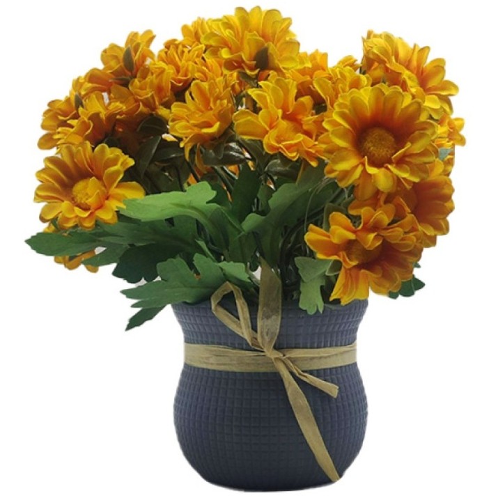 Декоративный цветок Casa Masa Crizanteme in ghiveci 23cm Yellow DK24136YL