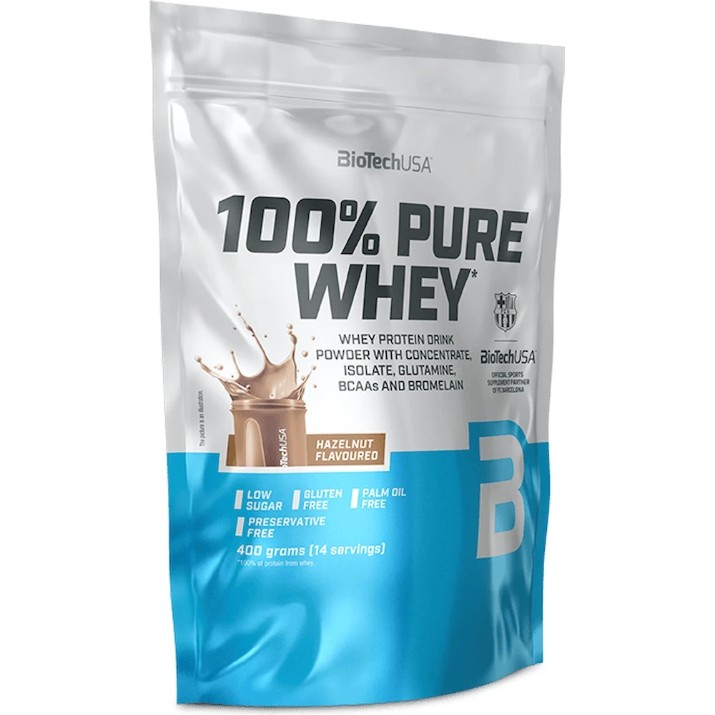 Proteină Biotech 100% Pure Whey Hazelnut 400g