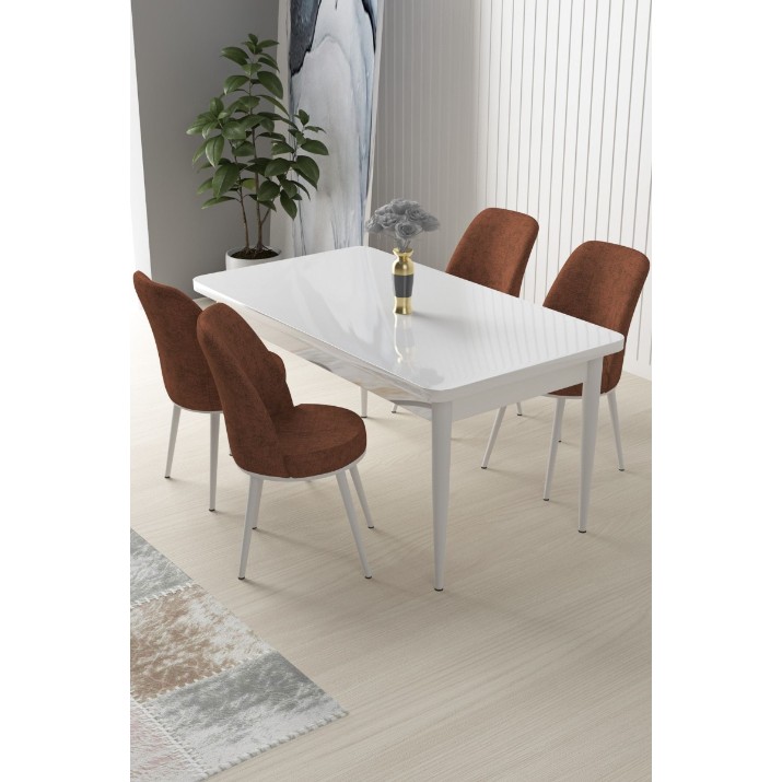 Set mobilă pentru bucătărie Hanah Home Nil White Tile Red