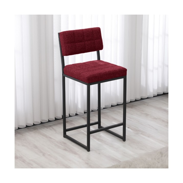 Scaun de bar Hanah Home Retro Burgundy