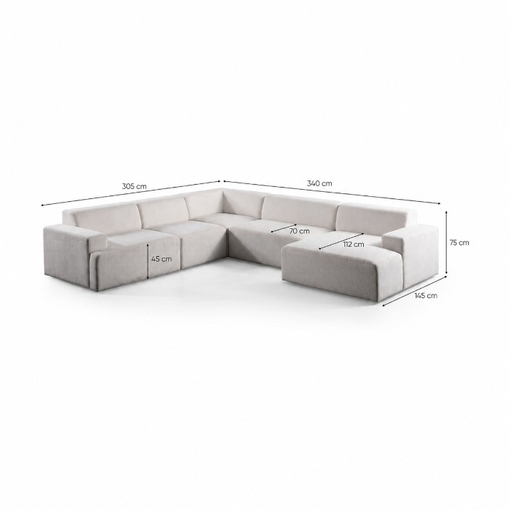 Угловой диван Atelier Del Sofa Melva Right