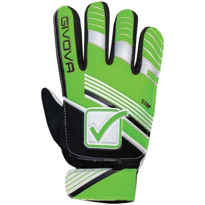 Mănuși de fotbal Givova Stop Fluo Green/Black, s.7