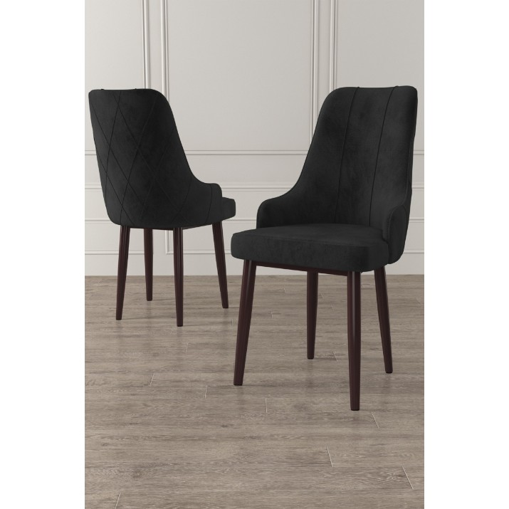Set scaune Hanah Home Trex Black Brown