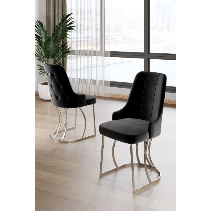 Комплект стульев Hanah Home Puva Black Chrome