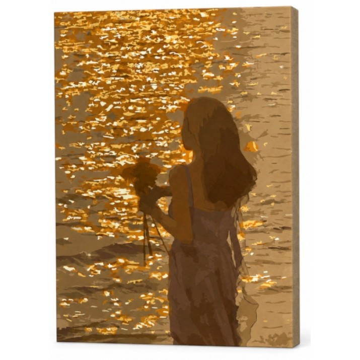 Tablou pe numere Art Gallery Premium Fata la mare 30x40cm (EX7865)