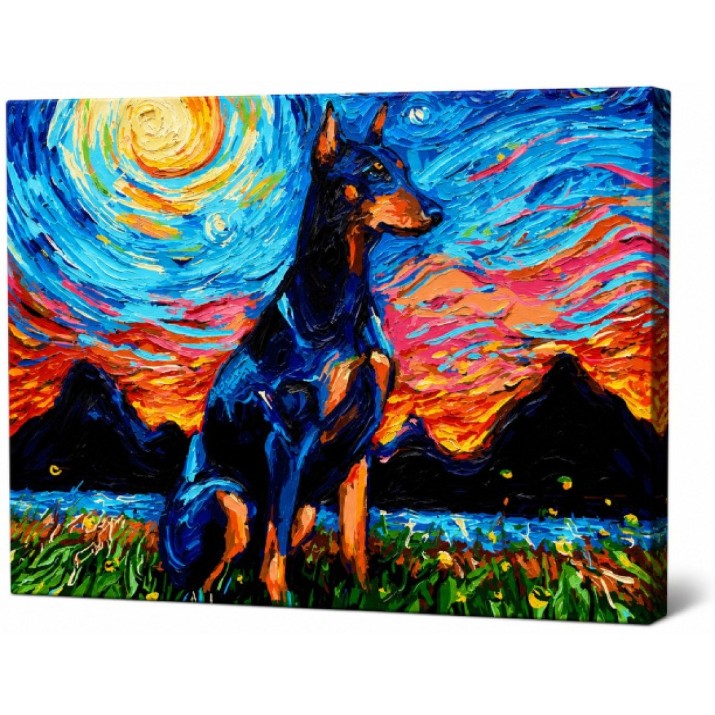 Картина по номерам Art Gallery Premium Доберман 40x50cm (GX42669)