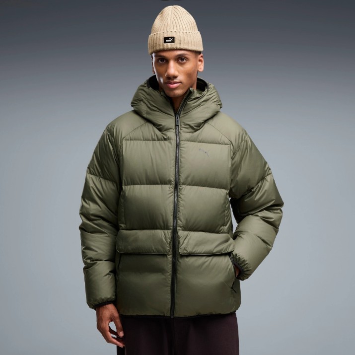 Geacă pentru bărbați Puma Hooded Down Puffer M Moss Veil, s.XL