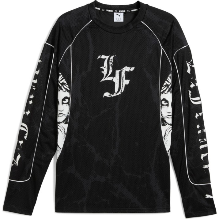 Hanorac barbat Puma Hoops x Lafrance Written In Chrome Puma Black/Flat Medium Gray AOP, s.3XL