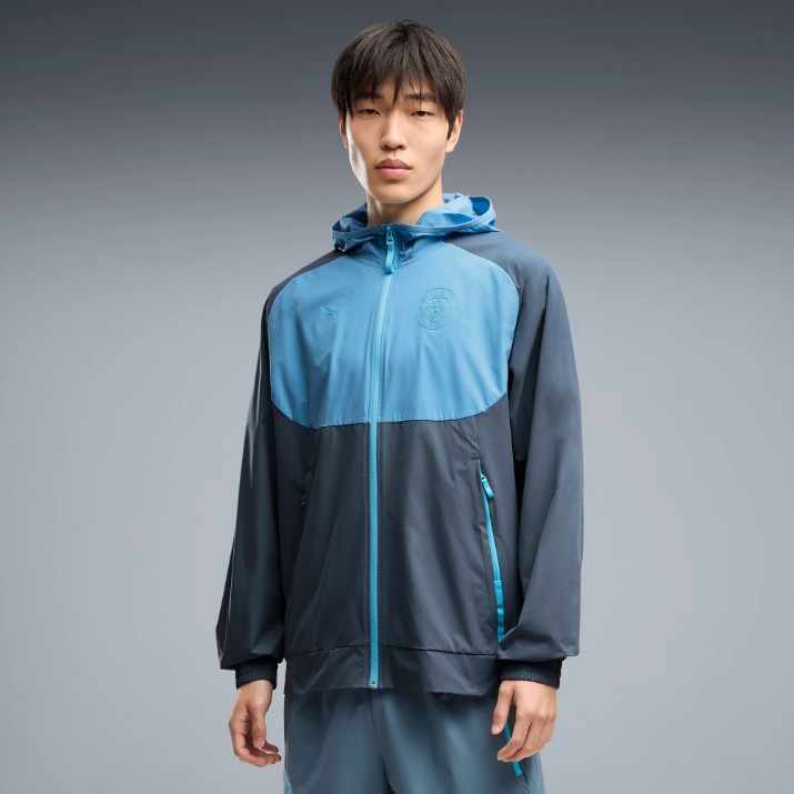 Jachetă pentru bărbați Puma Mcfc Pumatech Woven Evening sky/Luminous Blue, s.XL
