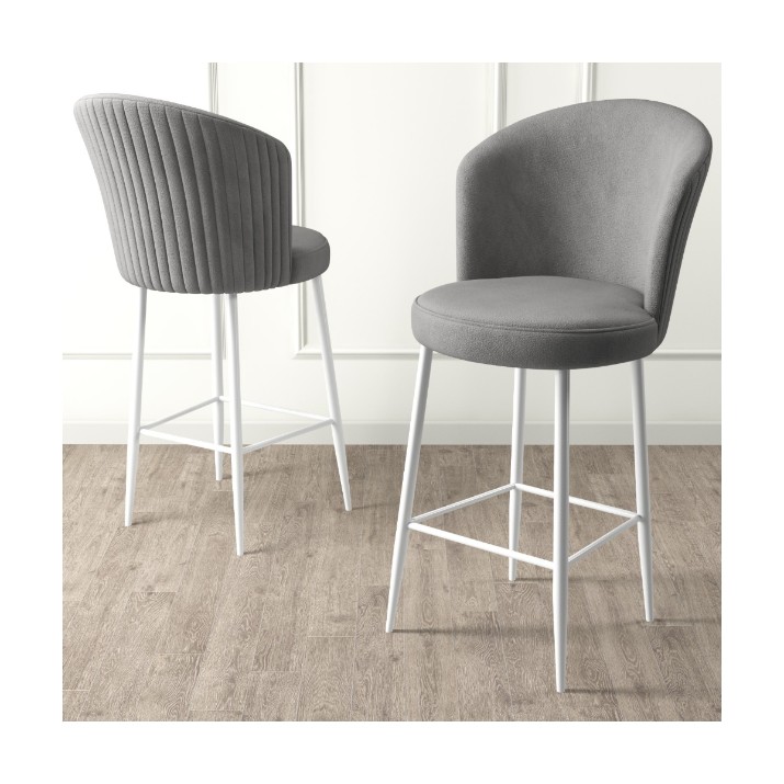 Set scaune de bar Hanah Home Fora Grey White
