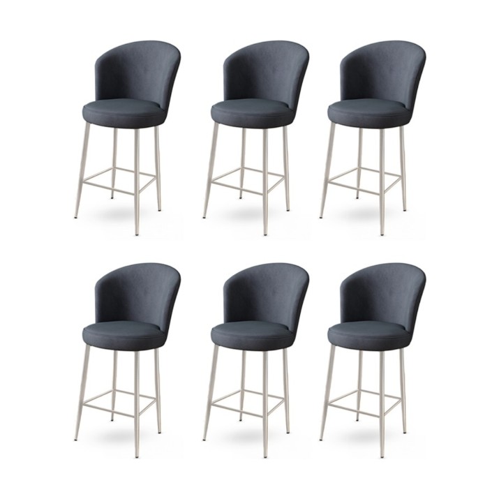 Комплект барных стульев Hanah Home Fora Anthracite Chrome
