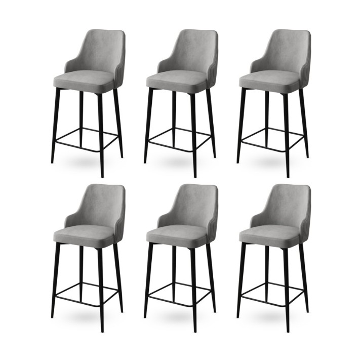 Комплект барных стульев Hanah Home Enox Grey Black