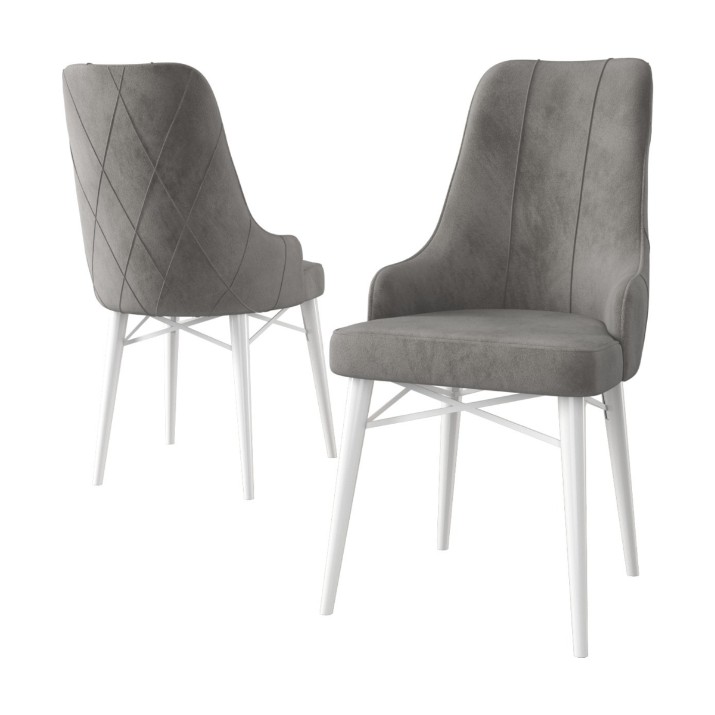 Set scaune Hanah Home Neta Grey White