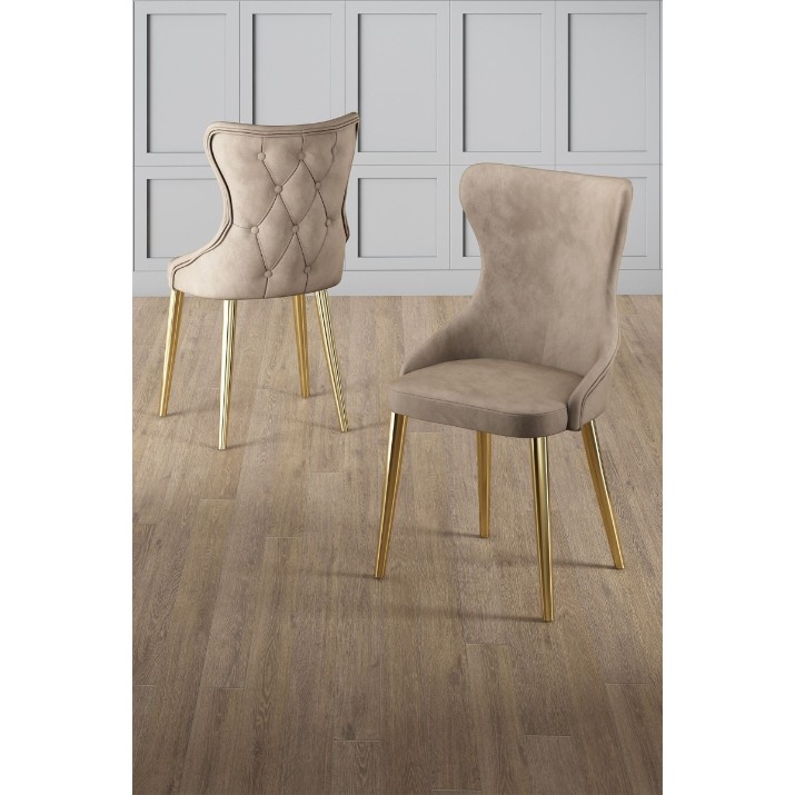 Set scaune Hanah Home Alpa Cappuccino Gold