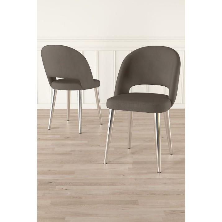 Комплект стульев Hanah Home Pane Cappuccino Chrome