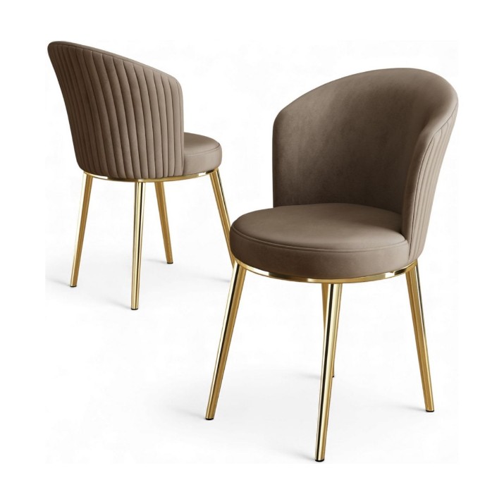 Set scaune Hanah Home Risa Cappuccino Gold