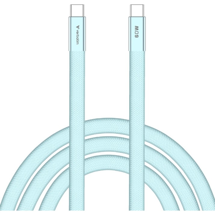 USB Кабель Verbatim USB-C to USB-C 60W 120cm Blue (30273)