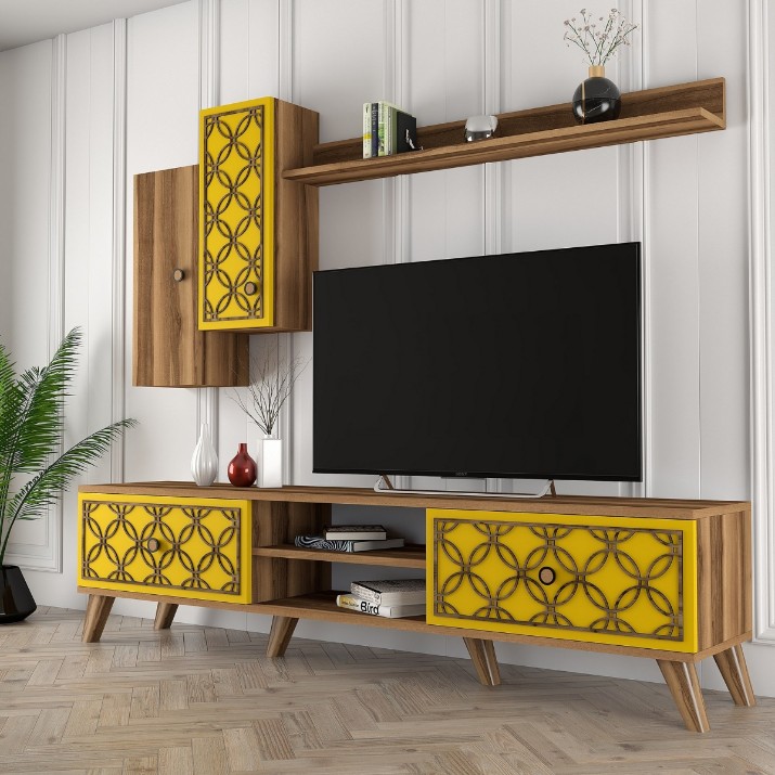 Living Hanah Home Class S Walnut Yellow