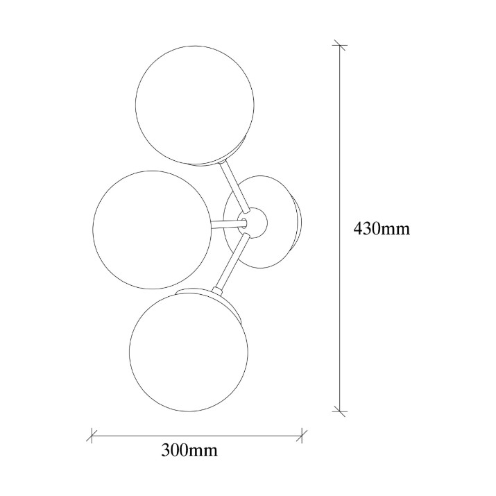 Candelabru de perete Opviq Gondol 3021