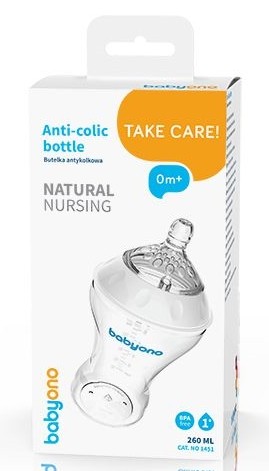 Бутылочка для кормления BabyOno Natural 260ml (1451)