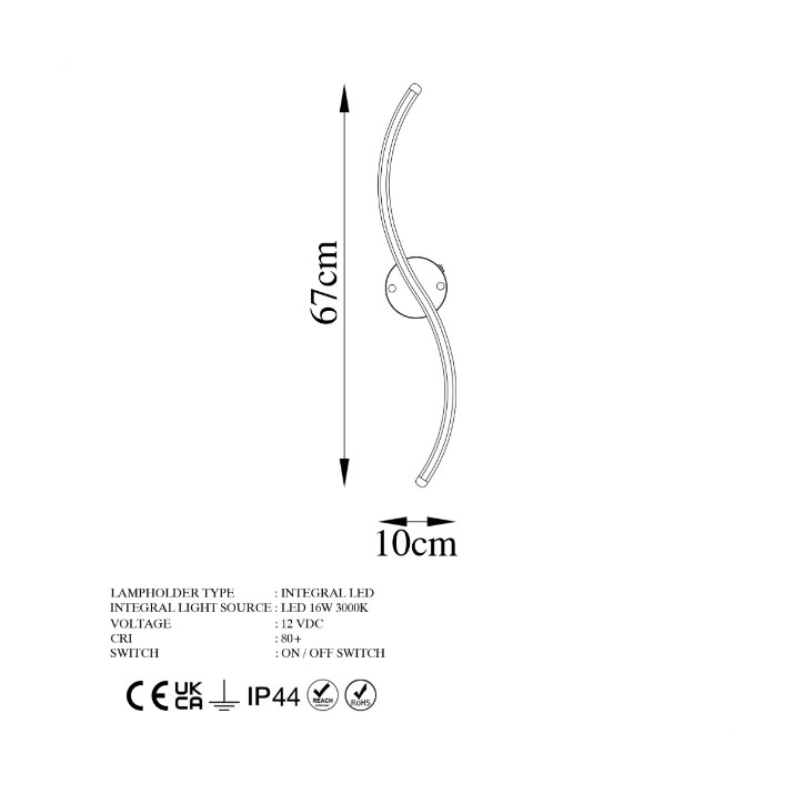 Candelabru de perete Opviq Yilan 13280