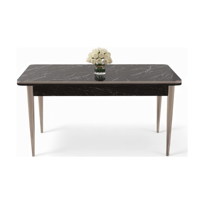 Обеденный стол Hanah Home Rewa Black Marble Chrome