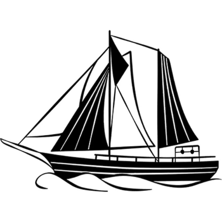 Panou decorativ Showdeko Metal Wall Art №30 Sail Black