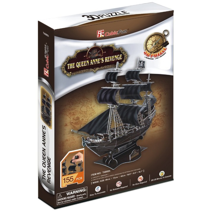 3D-puzzle CubicFun Queen Anne's Revenge (T4005h)