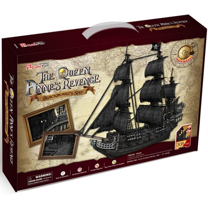 3D-puzzle CubicFun Queen Anne's Revenge (T4018h)