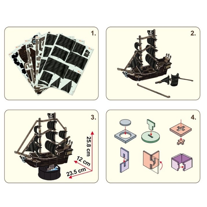 3D пазл CubicFun Queen Anne's Revenge (T4035h)