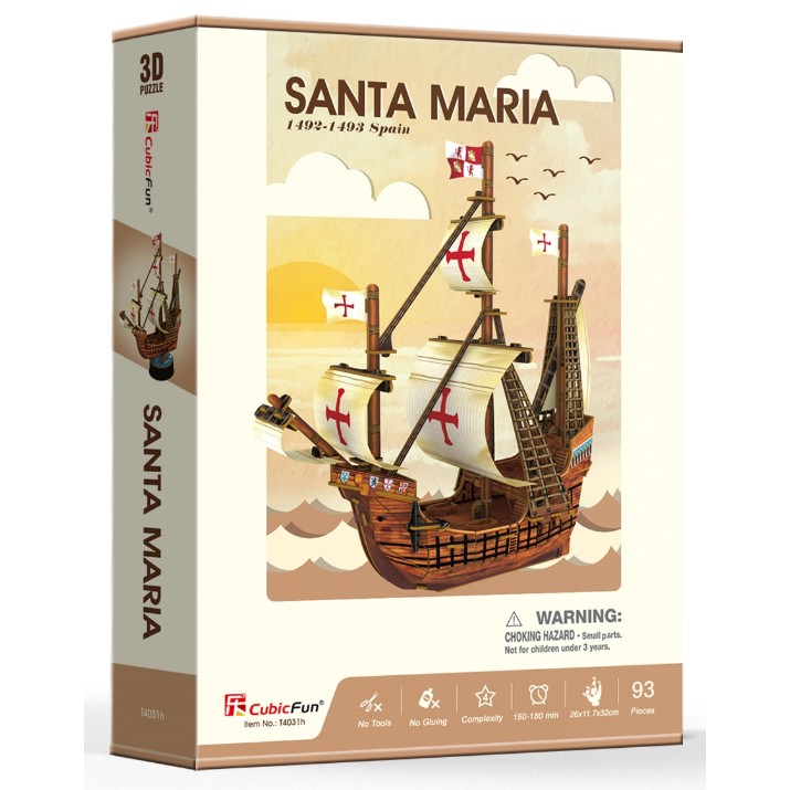 3D пазл CubicFun Santa Maria (T4031h)
