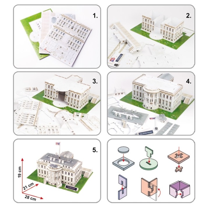 3D-puzzle CubicFun The White House (3C060h)