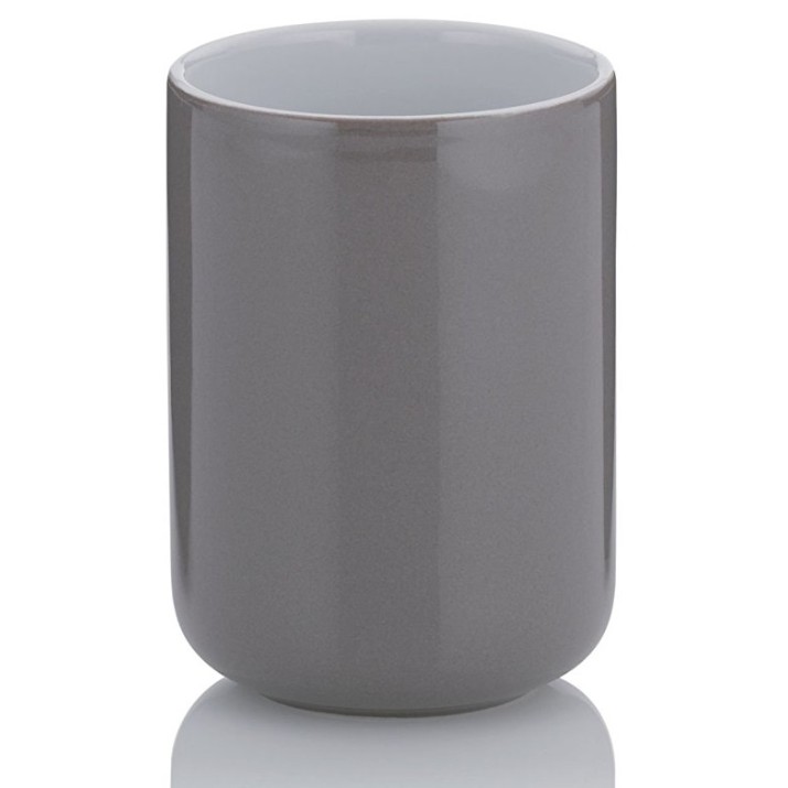 Pahar pentru periuțe de dinți Kela Izabella White/Grey (20505)