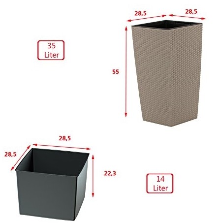 Цветочный горшок Prosperplast Rato DRTS300-7529U