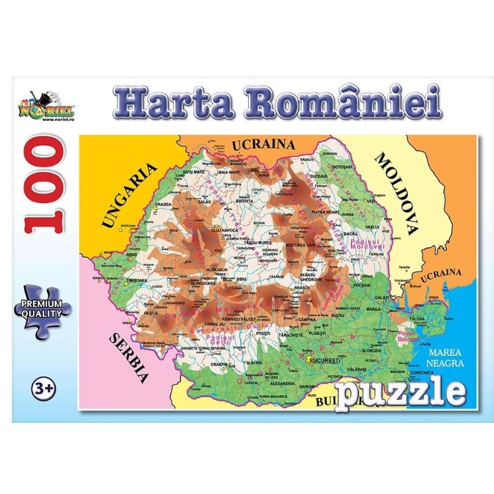 Puzzle Noriel 100 Harta Romaniei (NOR4674)