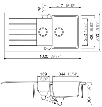 Chiuvetă de bucătărie Schock Primus D-150 Asphalt