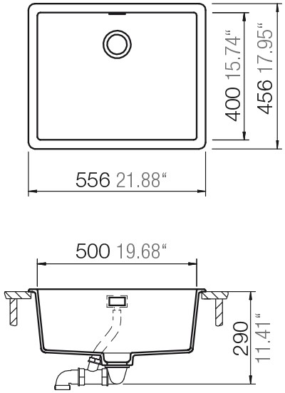 Chiuvetă de bucătărie Schock Brooklyn N-100L Nero