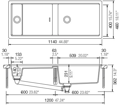 Chiuvetă de bucătărie Schock Prepstation D-150 Puro
